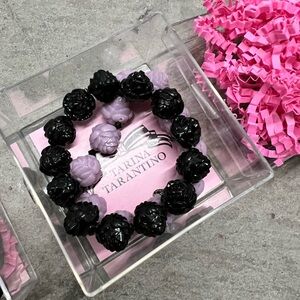 Tarina Tarantino Black and Purple Beaded Bracelet
